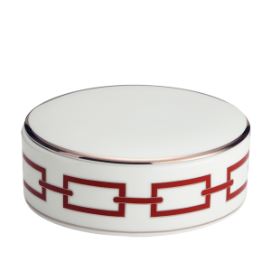 Ginori Catene Scarlet Round Box - 5"